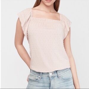 • Express • Clip Dot Flutter Sleeve Top